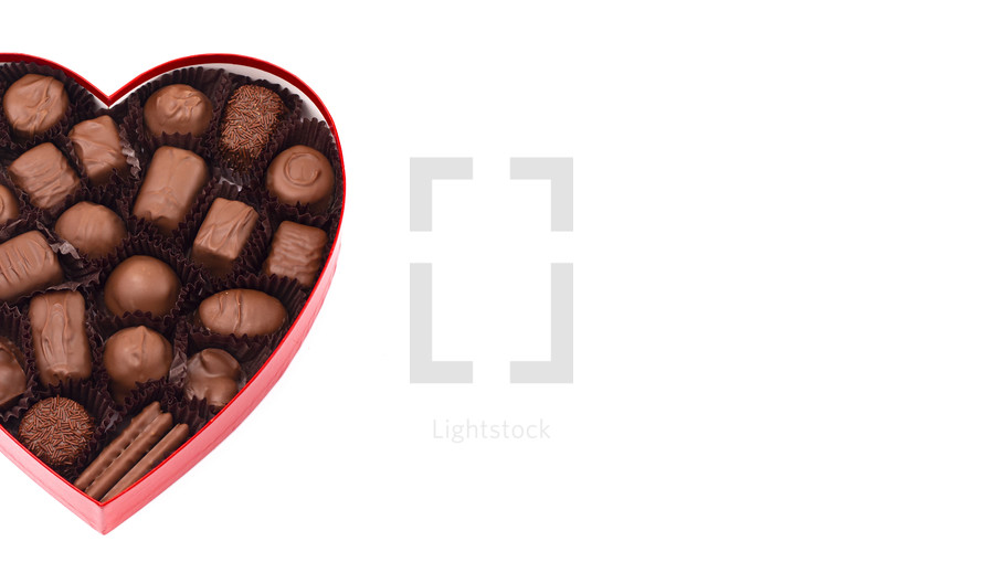 heart shaped box of chocolates 