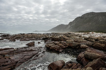 rocks on a coastal shore