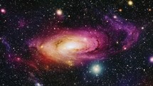 Space Flight Through Nebula