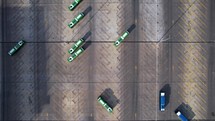 Buses on the garage aerial