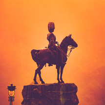 statue of a solider on a horse 