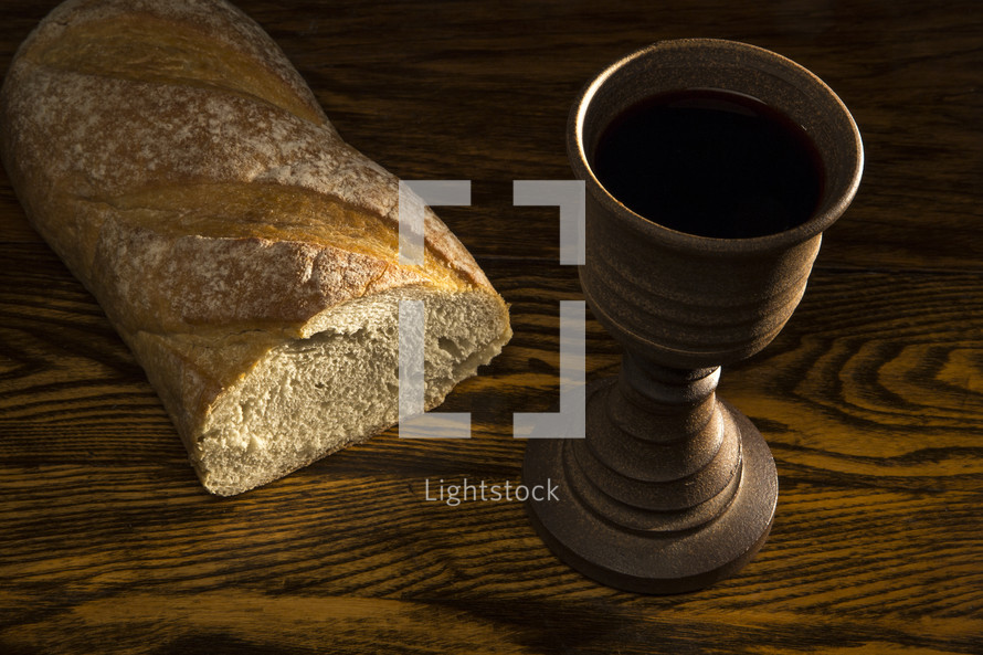 communion bread and wine 