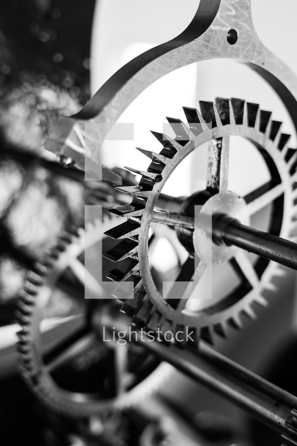 gears from an old clock 
