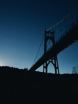 silhouette of a bridge 