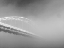 bridge in fog 