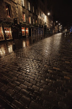 damp brick sidewalks in Scotland 