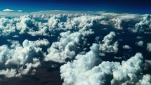 Clouds from above, flyover cloud formation shot