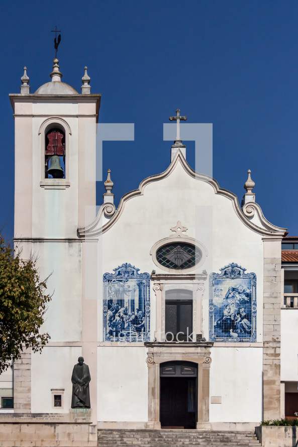 Front view of the Igreja da Vera Cruz in Aveiro, Portugal