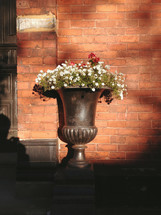 flower planter at the front of house 