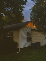 house at night 