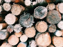 stacked logs 