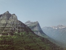 bare rock mountain peaks 