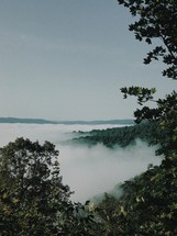 fog in a valley 