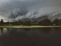 building storm clouds 