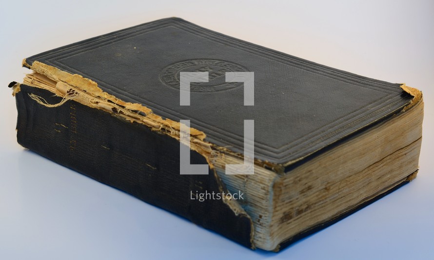 A worn Bible. 