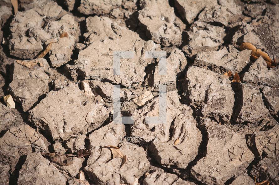 Dry, cracked earth.