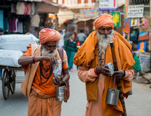 people walking the streets of India 