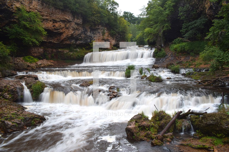 Waterfalls at Willow river State Park in Northwestern WI