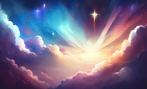 Heavenly Sky Illustration Background
