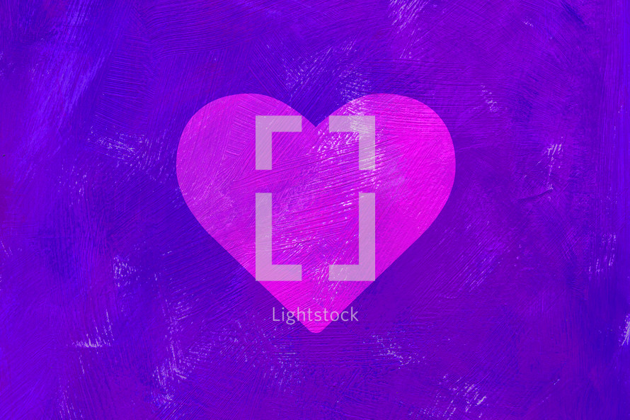 pink heart on a purple background 