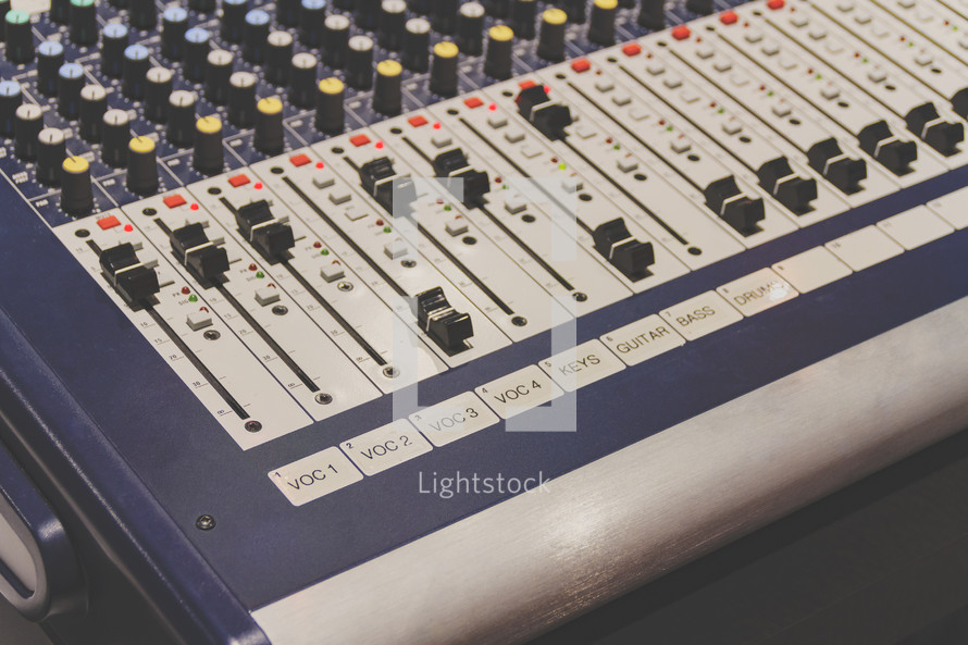 Audio soundboard for worship or media team