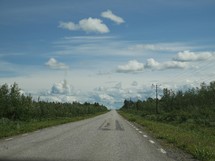 rural road in Kiruna, Finland