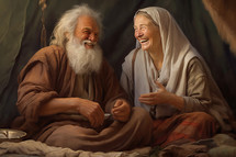 Elderly Abraham and Sarah