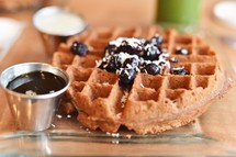 blueberries and waffles 
