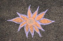 Uplifting - Inspiring chalk art Flower