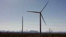 wind turbines and power lines 