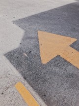 arrow on a road 