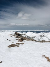 winter landscape on a mountaintop 