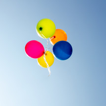 colorful balloons floating in the sky
