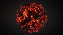 Abstract Volcano Lava Sphere Rotating	