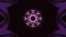 Neon Light Floral Kaleidoscope Background - Seamless Looping