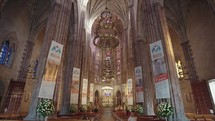 Interior of Templo Expiatorio del Santísimo Sacramento Catholic Church Neo-Gothic Architecture Guadalajara, Mexico