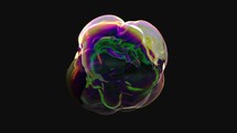 3D Oil Bubble, Metallic, Colorful, Morphing Shapes, VJ Loop, Fluid Liquid Bubbling	