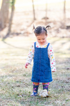 a toddler girl in pigtails 
