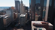 Aerial of Main Street in Downtown Dallas, Texas	