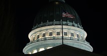 Utah capitol dome at night 