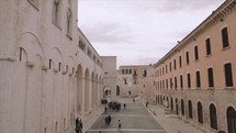 People walking in the streets of Italy