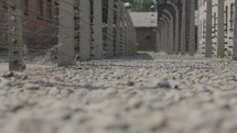 Concentration Camp in Poland. Dolly shot. Cinestyle color profile
