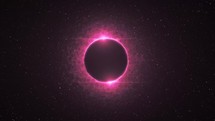 Eclipse Animation With Glowing Lights	