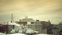 Philadelphia skyline cloudy day