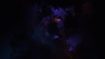 Traveling Through a Nebula Storm in the Cosmos. Seamless loop	