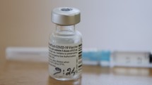 Haifa, Israel - January 2, 2021. Bottles of Covid-19 vaccine reday for use