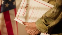 Militar deliver top secret documents