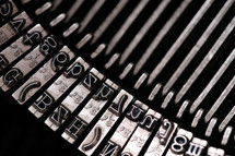 typewriter keys closeup 