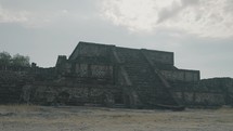 Old Pyramids Of Teotihuacan In Mexico City - wide shot	
