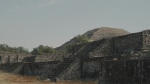 Ancient Archaeological Site Of Teotihuacan In Mexico - panning shot	
